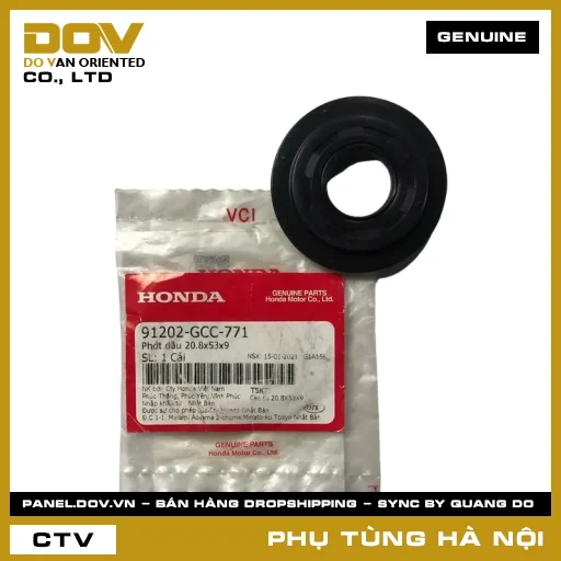 MÃ PHỤ TÙNG : 91202GCC771 PHỚT DẦU 20.8X53X9 — 91202GCC771