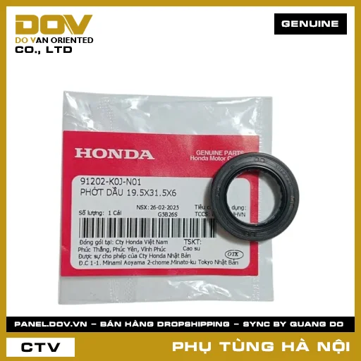 MÃ PHỤ TÙNG : 91202K0JN01 PHỚT DẦU 19.5X31.5X6 — 91202K0JN01