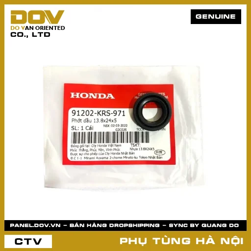 MÃ PHỤ TÙNG : 91202KRS971 PHỚT DẦU 13.8X24X5 — 91202KRS971