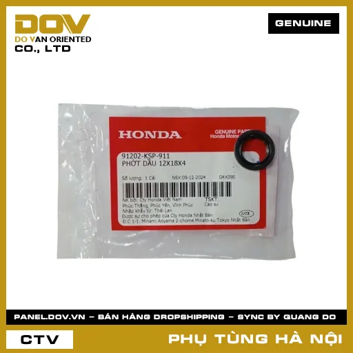 MÃ PHỤ TÙNG : 91202KSP911 PHỚT DẦU 12X18X4 — 91202KSP911