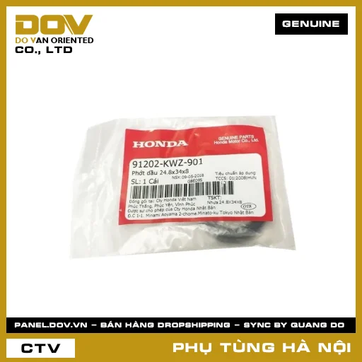 MÃ PHỤ TÙNG : 91202KWZ901 PHỚT DẦU 24.8X34X8 — 91202KWZ901