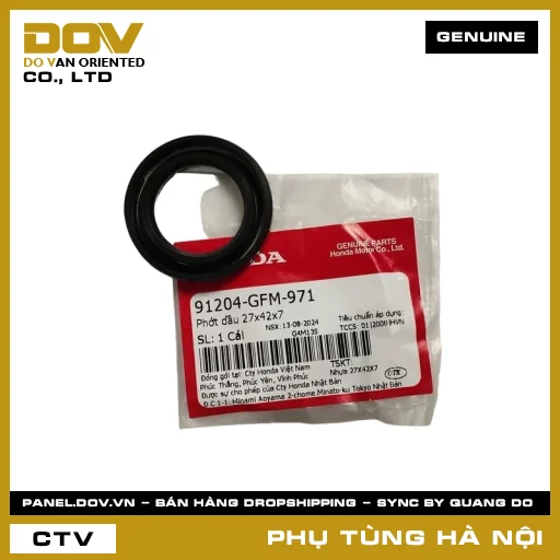 MÃ PHỤ TÙNG : 91204GFM971 PHỚT DẦU 27X42X7 — 91204GFM971