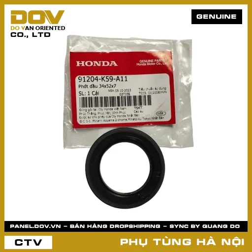 MÃ PHỤ TÙNG : 91204K59A11 PHỚT DẦU 34X52X7 — 91204K59A11