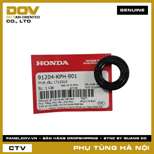 MÃ PHỤ TÙNG : 91204KPH901 PHỚT DẦU 17X30X5 — 91204KPH901
