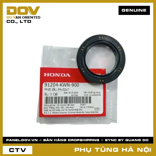 MÃ PHỤ TÙNG : 91204KWN900 PHỚT DẦU 34X52X7 — 91204KWN900