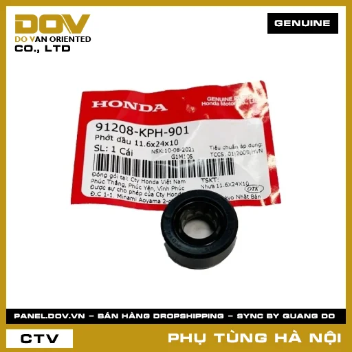 MÃ PHỤ TÙNG : 91208KPH901 PHỚT DẦU 11.6X24X10 — 91208KPH901