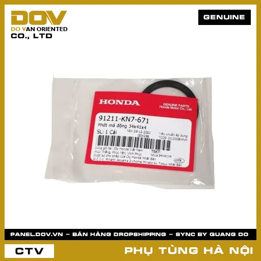 MÃ PHỤ TÙNG : 91211KN7671 PHỚT MÁ ĐỘNG 34X41X4 — 91211KN7671