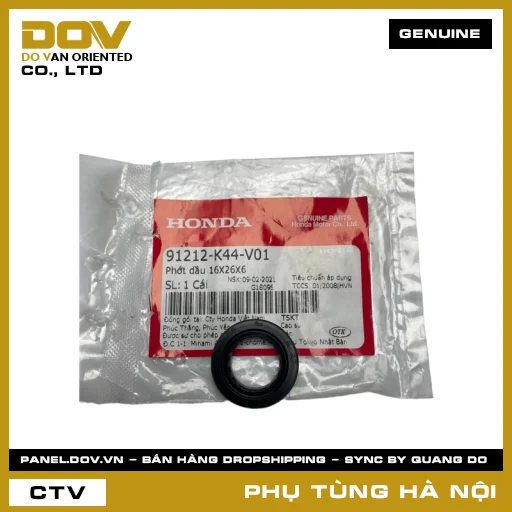MÃ PHỤ TÙNG : 91212K44V01 PHỚT DẦU 16X26X6 — 91212K44V01