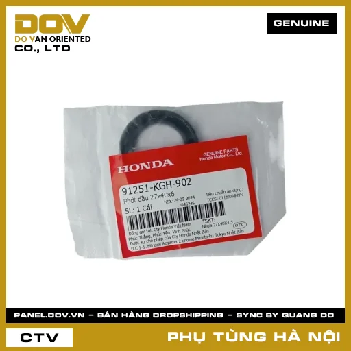 MÃ PHỤ TÙNG : 91251KGH902 PHỚT DẦU 27X40X6 — 91251KGH902