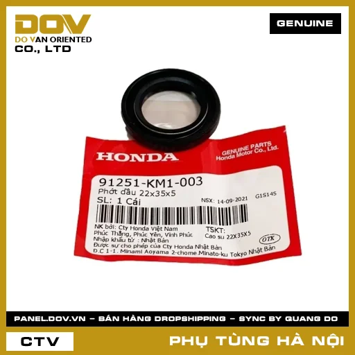 MÃ PHỤ TÙNG : 91251KM1003 PHỚT DẦU 22X35X5 — 91251KM1003