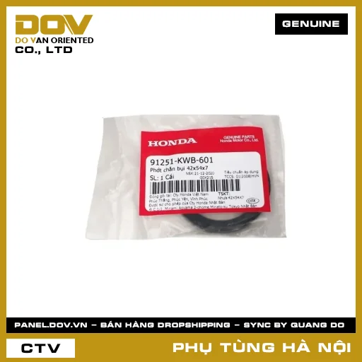 MÃ PHỤ TÙNG : 91251KWB601 PHỚT CHẮN BỤI 42X54X7 — 91251KWB601