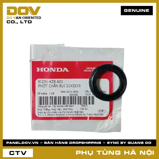 MÃ PHỤ TÙNG : 91251KZR601 PHỚT CHẮN BỤI 21X32X5 — 91251KZR601