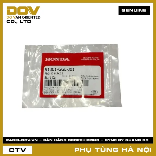 MÃ PHỤ TÙNG : 91301GGLJ01 PHỚT O 6.3X2.2 — 91301GGLJ01