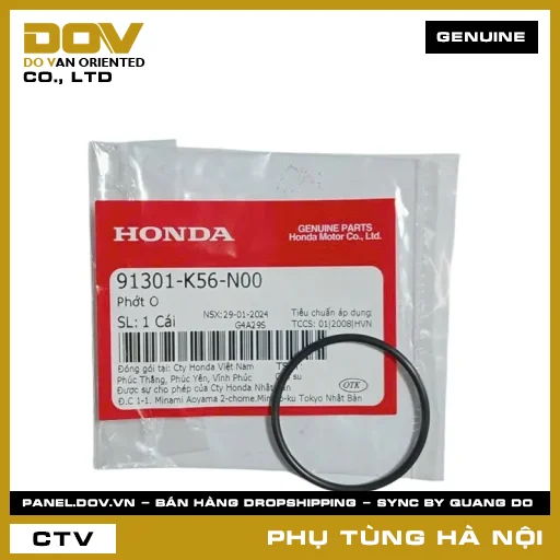 MÃ PHỤ TÙNG : 91301K56N00 PHỚT O — 91301K56N00