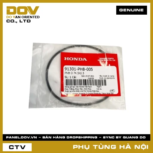 MÃ PHỤ TÙNG : 91301PH8005 PHỚT O 74.5X2.5 — 91301PH8005