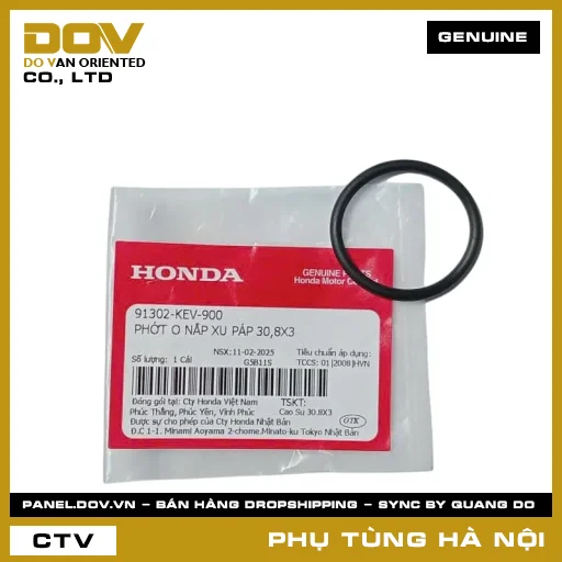 MÃ PHỤ TÙNG : 91302KEV900 PHỚT O NẮP XU PÁP 30,8X3 — 91302KEV900