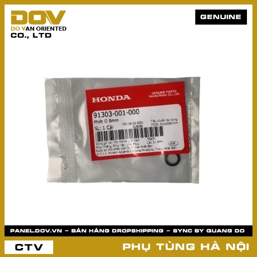 MÃ PHỤ TÙNG : 91303001000 PHỚT O 8MM — 91303001000