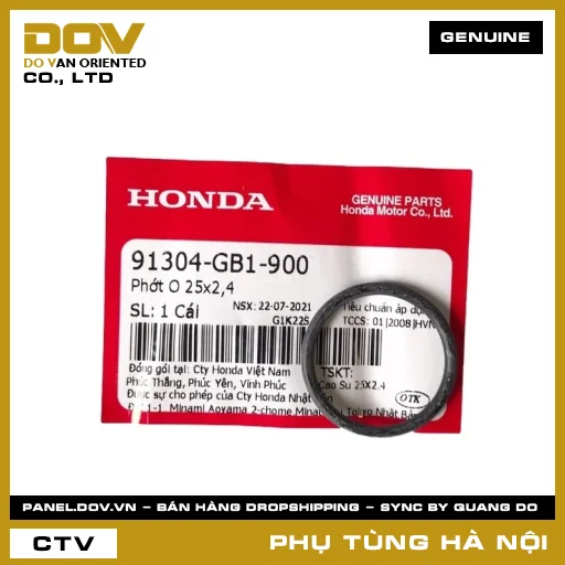 MÃ PHỤ TÙNG : 91304GB1900 PHỚT O 25X2,4 — 91304GB1900