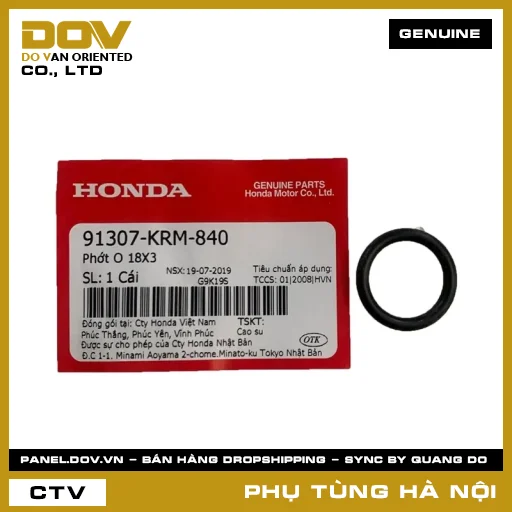 MÃ PHỤ TÙNG : 91307KRM840 PHỚT O 18X3 — 91307KRM840