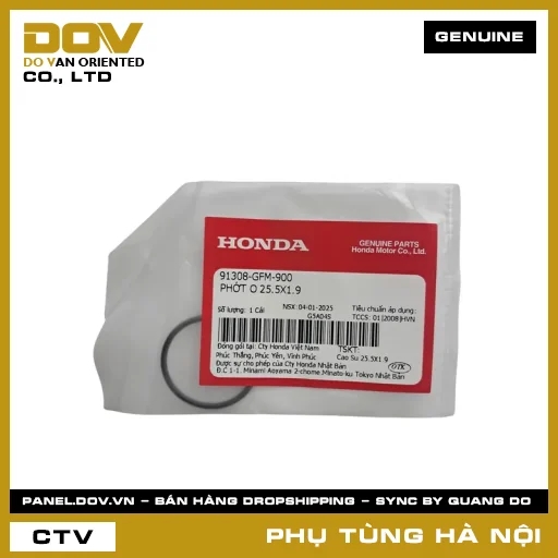 MÃ PHỤ TÙNG : 91308GFM900 PHỚT O 25.5X1.9 — 91308GFM900