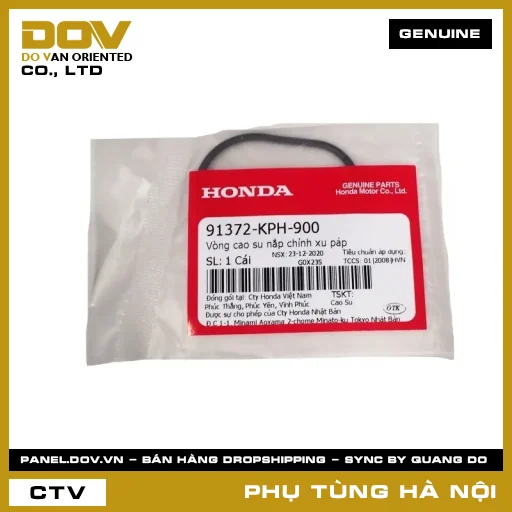 MÃ PHỤ TÙNG : 91372KPH900 VÒNG CAO SU NẮP CHỈNH XU PÁP — 91372KPH900