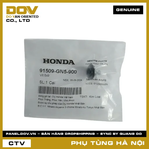 MÃ PHỤ TÙNG : 91509GN5900 VÍT 5X9 — 91509GN5900