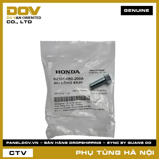 MÃ PHỤ TÙNG : 92101080200A BU LÔNG 8X20 — 92101080200A