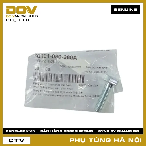 MÃ PHỤ TÙNG : 92101080280A BU LÔNG 8X28 — 92101080280A