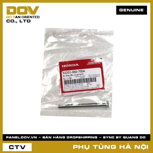MÃ PHỤ TÙNG : 92201060750A BU LÔNG ĐẦU CÓ GỜ 6X75 — 92201060750A