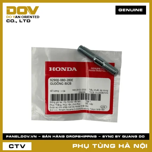 MÃ PHỤ TÙNG : 92900080280E GUDÔNG 8X28 — 92900080280E