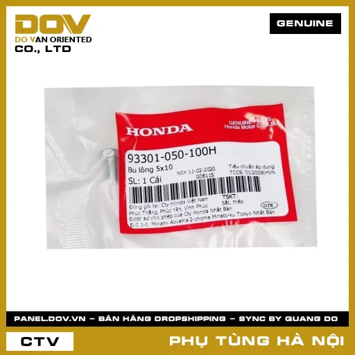 MÃ PHỤ TÙNG : 93301050100H BU LÔNG 5X10 — 93301050100H