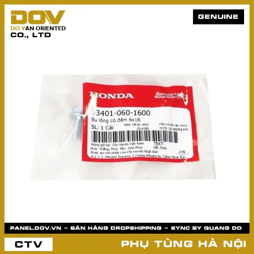 MÃ PHỤ TÙNG : 934010601600 BU LÔNG CÓ ĐỆM 6X16 — 934010601600