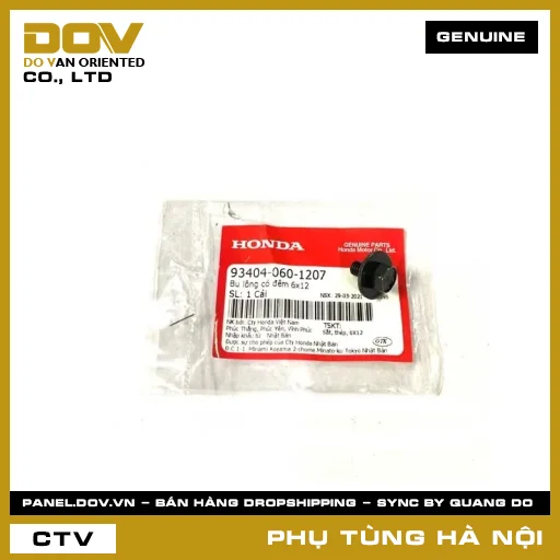 MÃ PHỤ TÙNG : 934040601207 BU LÔNG CÓ ĐỆM 6X12 — 934040601207