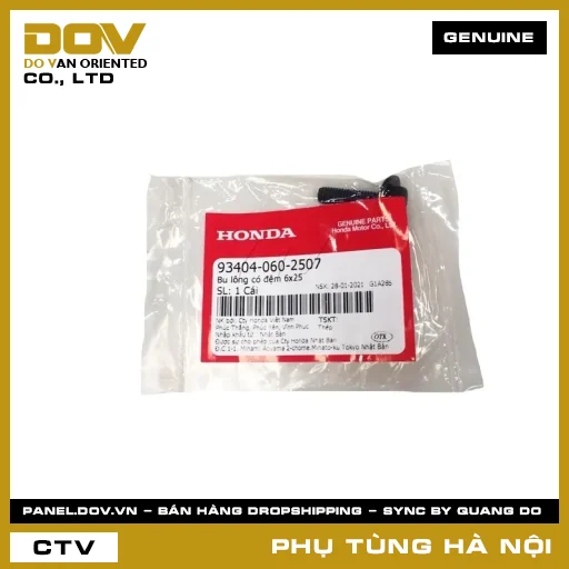 MÃ PHỤ TÙNG : 934040602507 BU LÔNG CÓ ĐỆM 6X25 — 934040602507