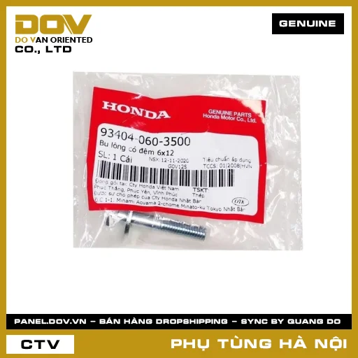 MÃ PHỤ TÙNG : 934040603500 BU LÔNG CÓ ĐỆM 6X12 — 934040603500