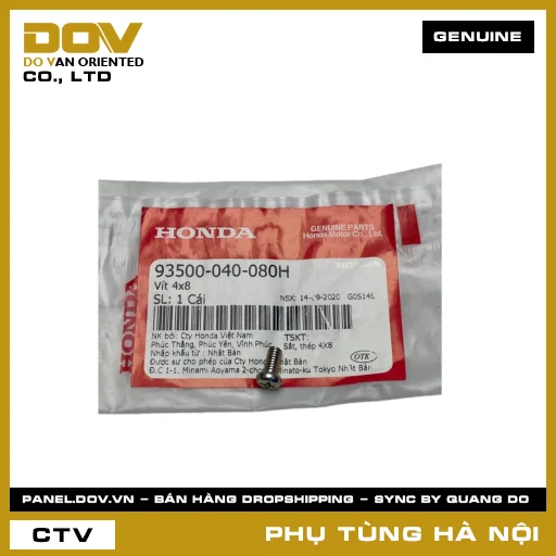 MÃ PHỤ TÙNG : 93500040080H VÍT 4X8 — 93500040080H