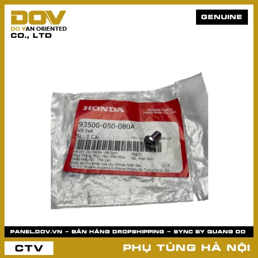MÃ PHỤ TÙNG : 93500050080A VÍT 5X8 — 93500050080A