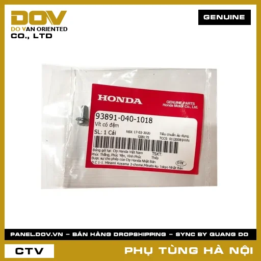 MÃ PHỤ TÙNG : 938910401018 VÍT CÓ ĐỆM — 938910401018
