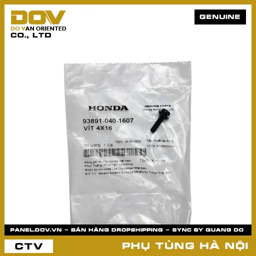 MÃ PHỤ TÙNG : 938910401607 VÍT 4X16 — 938910401607