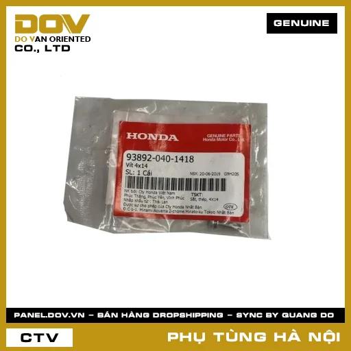 MÃ PHỤ TÙNG : 938920401418 VÍT 4X14 — 938920401418