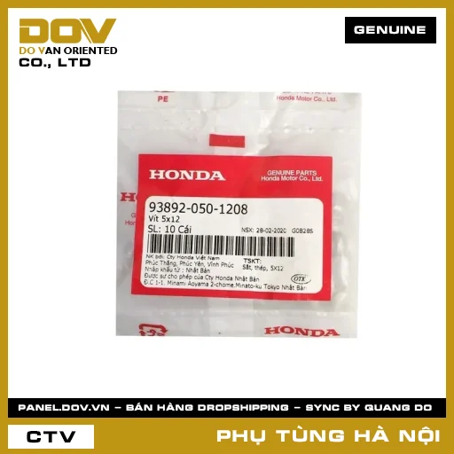 MÃ PHỤ TÙNG : 938920501208 VÍT CÓ VÒNG ĐỆM 5X12 — 938920501208