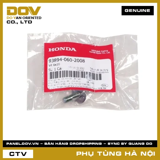 MÃ PHỤ TÙNG : 938940602008 VÍT 6X20 — 938940602008