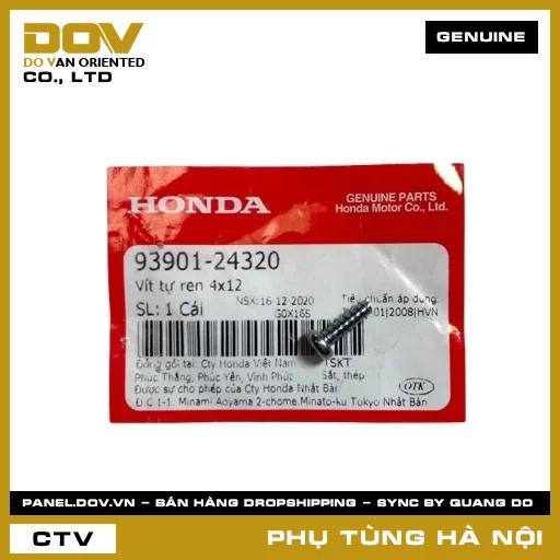 MÃ PHỤ TÙNG : 9390124320 VÍT TỰ REN 4X12 — 9390124320
