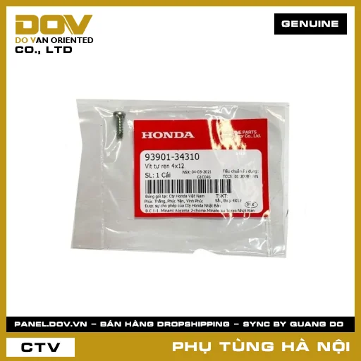 MÃ PHỤ TÙNG : 9390134310 VÍT TỰ REN 4X12 — 9390134310