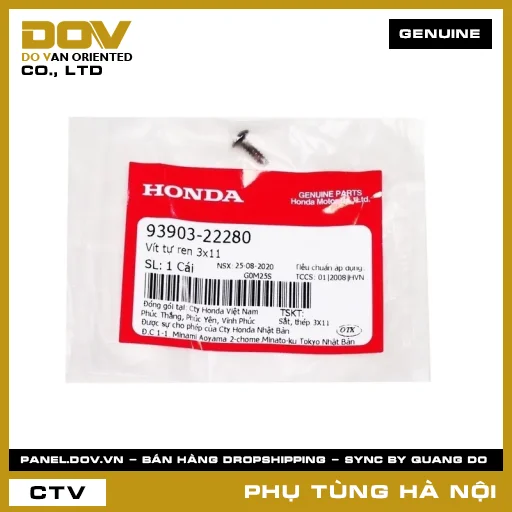 MÃ PHỤ TÙNG : 9390322280 VÍT TỰ REN 3X11 — 9390322280