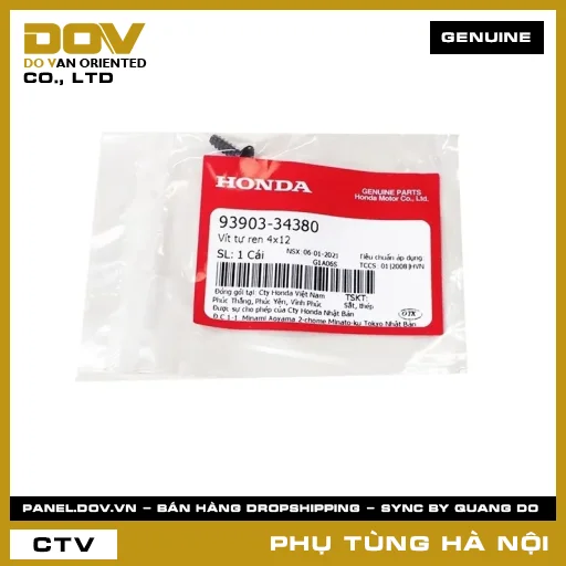 MÃ PHỤ TÙNG : 9390334380 VÍT TỰ REN 4X12 — 9390334380