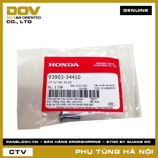MÃ PHỤ TÙNG : 9390334410 VÍT TỰ REN 4X16 — 9390334410