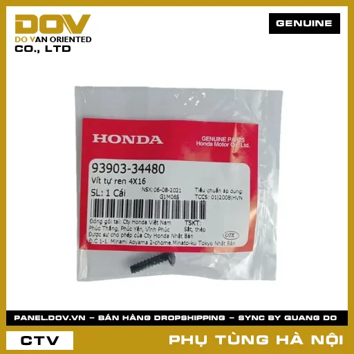 MÃ PHỤ TÙNG : 9390334480 VÍT TỰ REN 4X16 — 9390334480