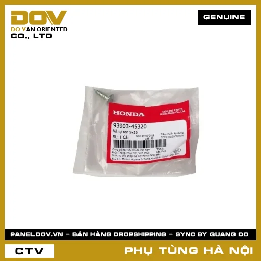 MÃ PHỤ TÙNG : 9390345320 VÍT TỰ REN 5X16 — 9390345320