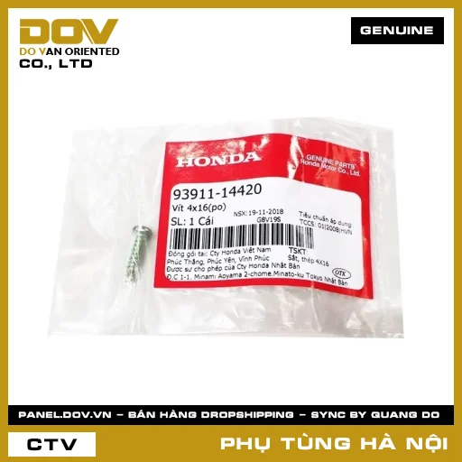MÃ PHỤ TÙNG : 9391114420 VÍT 4X16(PO) — 9391114420